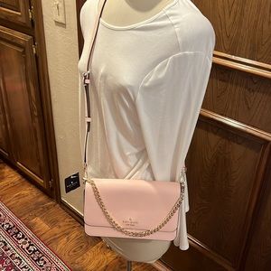NWT Kate Spade Madison Flap Convertible Crossbody in Conch Pink